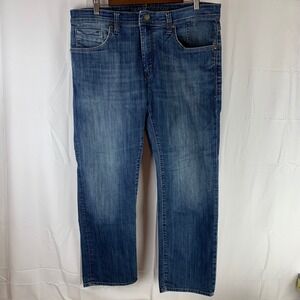 Mavi Zach Straight Leg Jeans Mens 36x30 Blue Medium Wash Stretch Denim